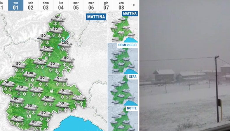 In arrivo tanta neve in Piemonte, bufere sulle Alpi