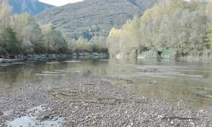 Dal fiume in secca spunta uno scheletro