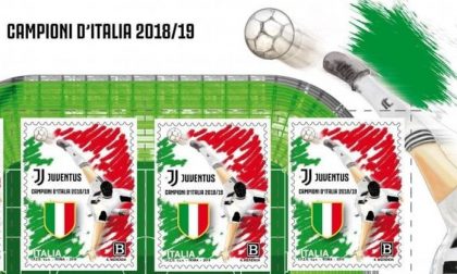 Un francobollo che celebra la Juventus e il suo ottavo scudetto consecutivo