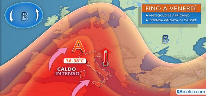 Caldo record, in arrivo il picco