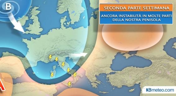 Primi giorni della settimana stabili, poi arrivano i temporali