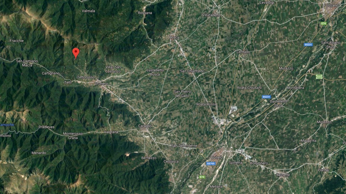 Scossa di terremoto poco fa di magnitudo 2.3 vicino a Cuneo