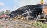 Incendio in un deposito agricolo