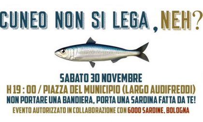 Cuneo non si Lega e in piazza sarà flash mob con le sardine