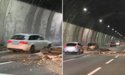 Crollo sulla A26: in galleria sono venute giù 2,5 tonnellate di cemento