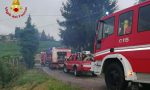 Incendio in un deposito di attrezzi, i soccorsi