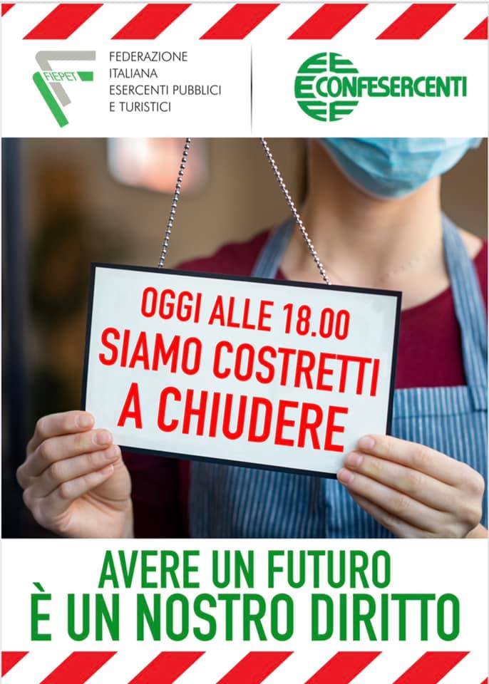 Confesercenti Cuneo: ieri la protesta contro la chiusura delle 18