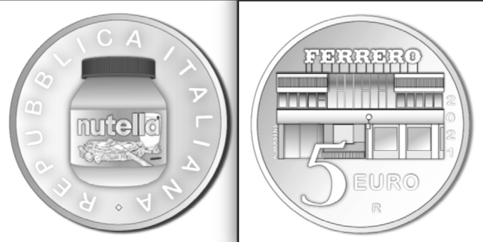 Nutella d’Argento, la moneta da 5 euro coniata dalla Zecca dello Stato