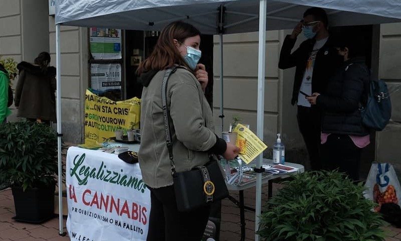 Presidio dei Radicali, distribuita marijuana terapeutica all’esterno del tribunale di Cuneo