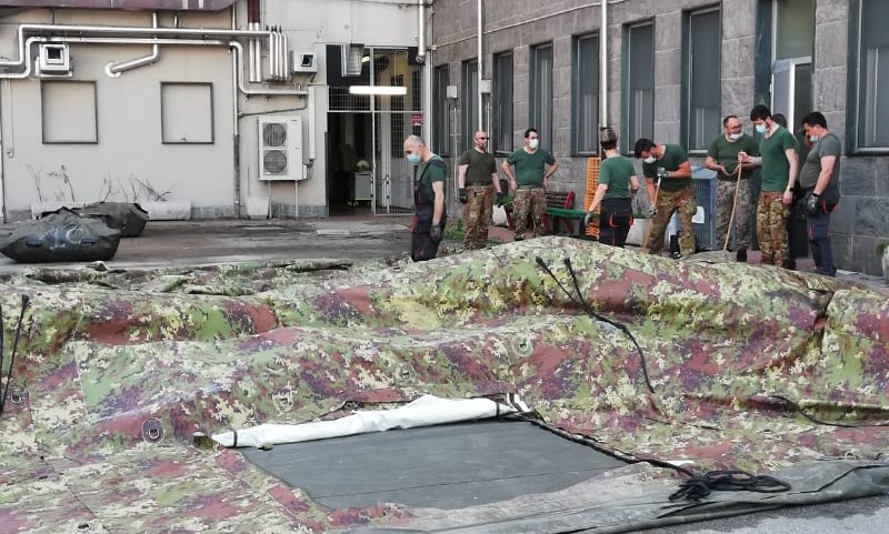 Smontata a Cuneo la tensostruttura militare che accoglieva pazienti Covid in attesa di ricovero