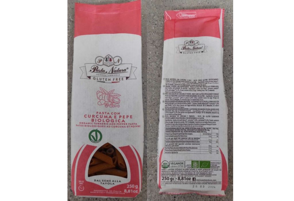 Presenza di ossido di etilene in tre diversi tipi di pasta alla curcuma e pepe