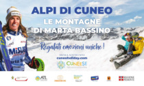 L'immagine di Marta Bassino per la promozione della Alpi di Cuneo