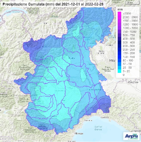 Cresce la preoccupazione per la siccità in tutto il Piemonte. Arpa: “Inverno anomalo”