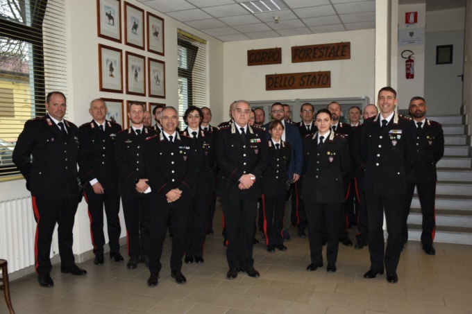 Il generale di corpo d’armata Pietro Antonio Marzo in visita al Comanda Carabinieri Forestale