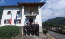 Il Generale di Brigata Palmieri Nazario in visita alla stazione dei carabinieri forestali di Sampeyre