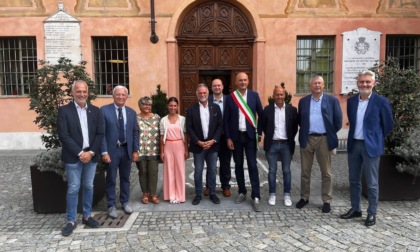Il ministro del Turismo Massimo Garavaglia in visita istituzionale a Cherasco
