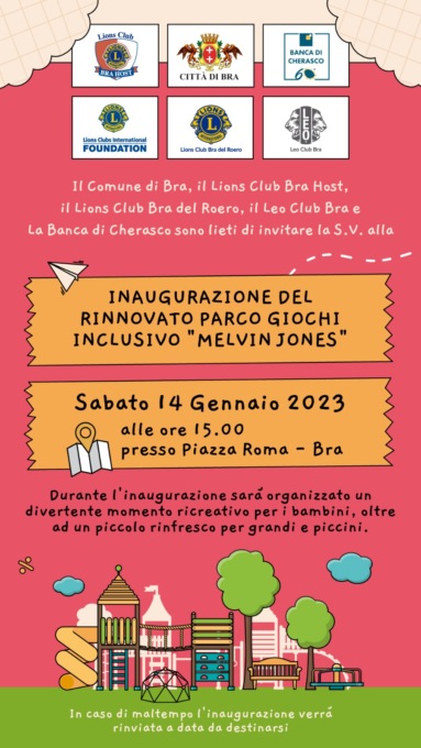 Bra inaugura la nuova area giochi inclusiva di piazza Roma