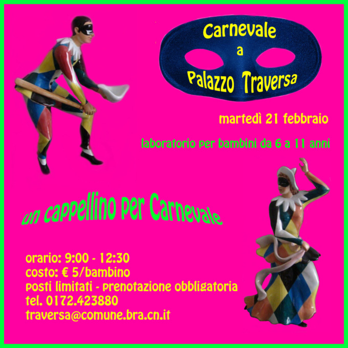 Laboratorio di Carnevale a Palazzo Traversa di Bra