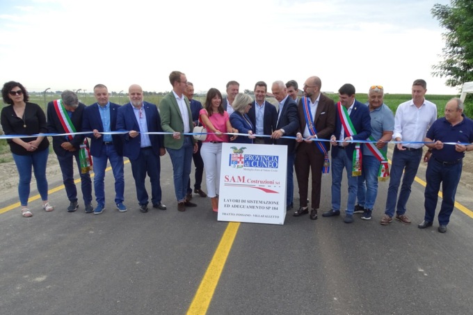 Inaugurata (e già aperta al transito) la strada provinciale tra Fossano e Villafalletto