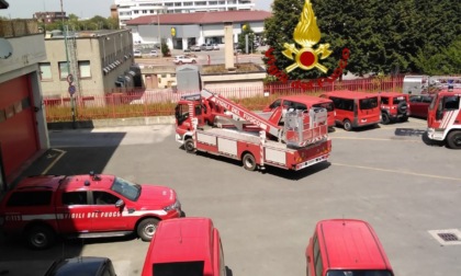 Maltempo in Friuli, una squadra della colonna mobile del comando Vigili del Fuoco ad Udine per soccorre la popolazione