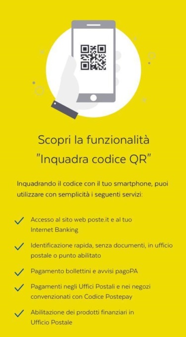 Poste Italiane: con il codice QR si potrà accedere ai servizi degli uffici postali della provincia