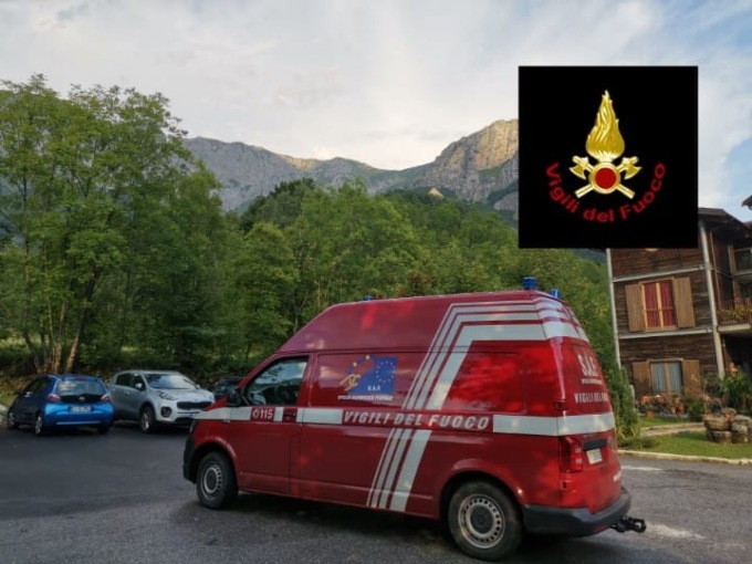 Persona dispersa ritrovata illesa dai pompieri a Borgata Luca