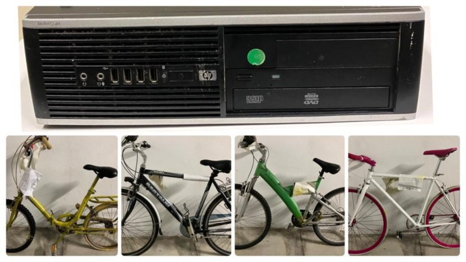 Sequestrati quattro bici e un computer, forse rubati: li riconoscete?