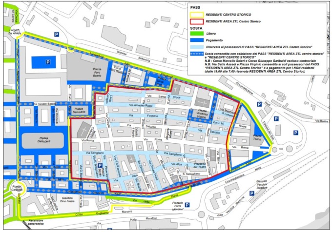 Pass residenti nel Centro Storico: la mappa aggiornata dei parcheggi