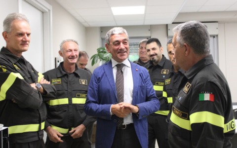 Vigili del fuoco, la visita del Prefetto