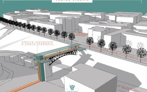 Via libera a 1,4 milioni di euro per un ascensore verticale e una passerella pedonale