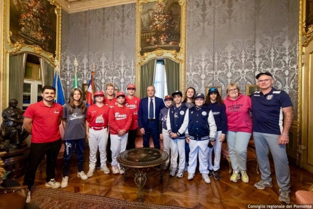 I campioni del Baseball Fossano e Skatch Boves  ricevuti a Palazzo Lascaris