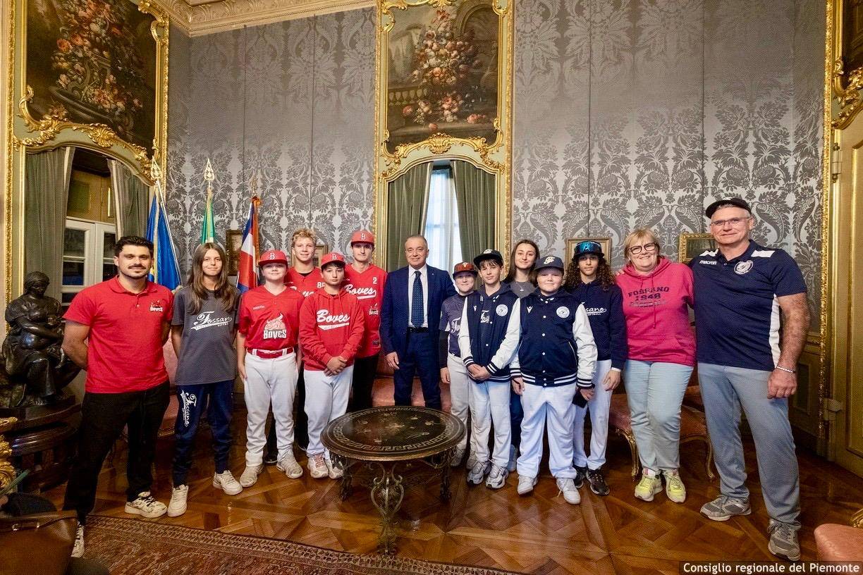 I campioni del Baseball Fossano e Skatch Boves  ricevuti a Palazzo Lascaris