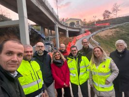 Sopralluogo tecnico della Provincia di Cuneo al Ponte delle Rocche di Montaldo Roero