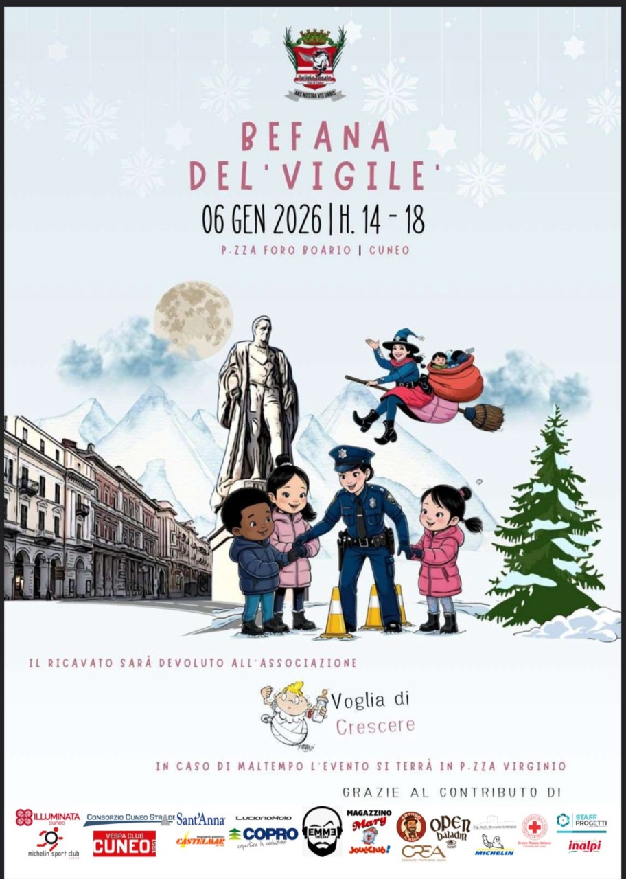 A Cuneo torna la “Befana del Vigile”: sicurezza stradale e divertimento per bambini e famiglie