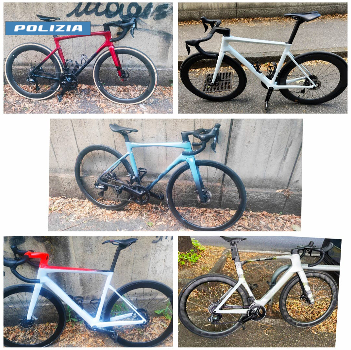La Polizia recupera 5 bici da corsa rubate in un campo sinti