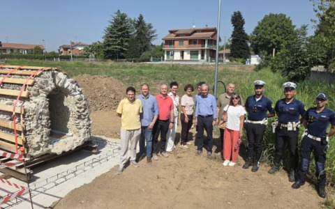 Nuova collocazione per il troncone di acquedotto romano di Pollenzo